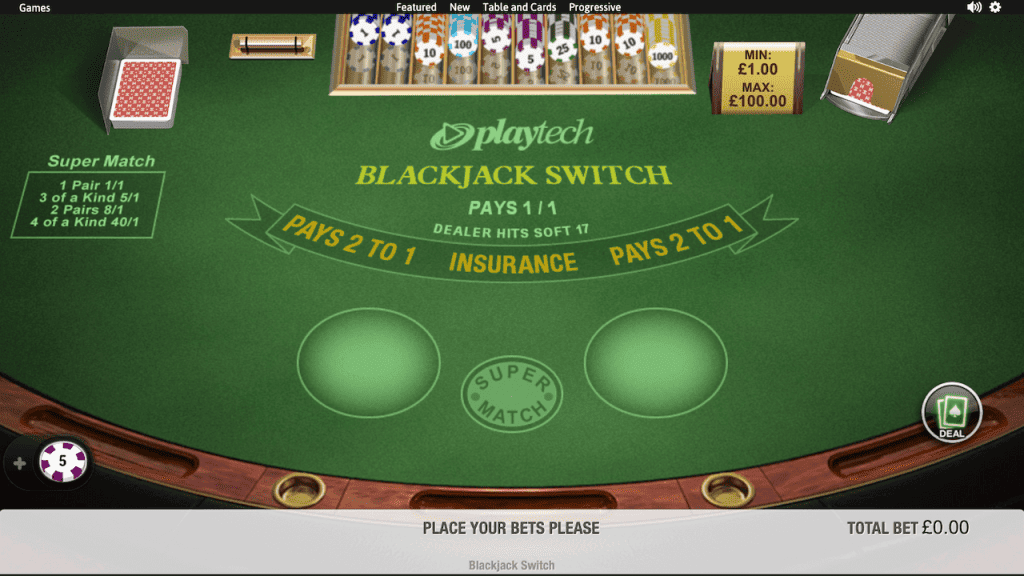 Spēlēt bezmaksas Blackjack Switch