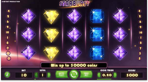 Играть бесплатно Starburst