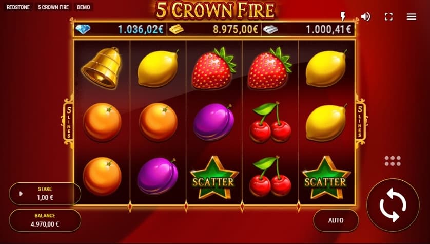 Spēlēt bezmaksas 5 Crown Fire