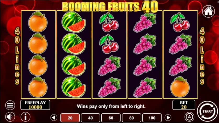 Spēlēt bezmaksas Booming Fruits 40