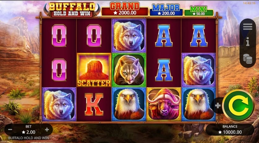 Spēlēt bezmaksas Buffalo Hold And Win