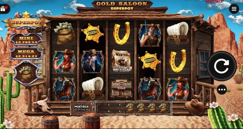 Spēlēt bezmaksas Gold Saloon Superpot