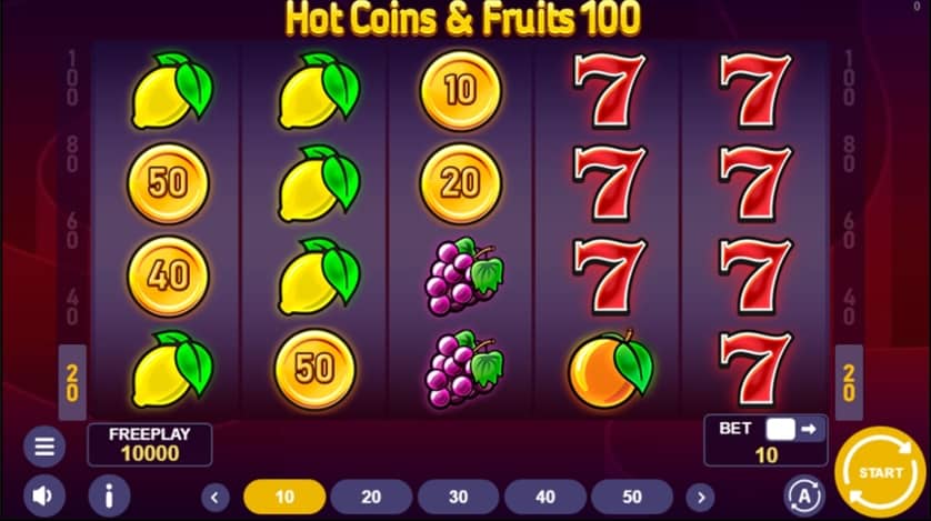 Spēlēt bezmaksas Hot Coins & Fruits 100