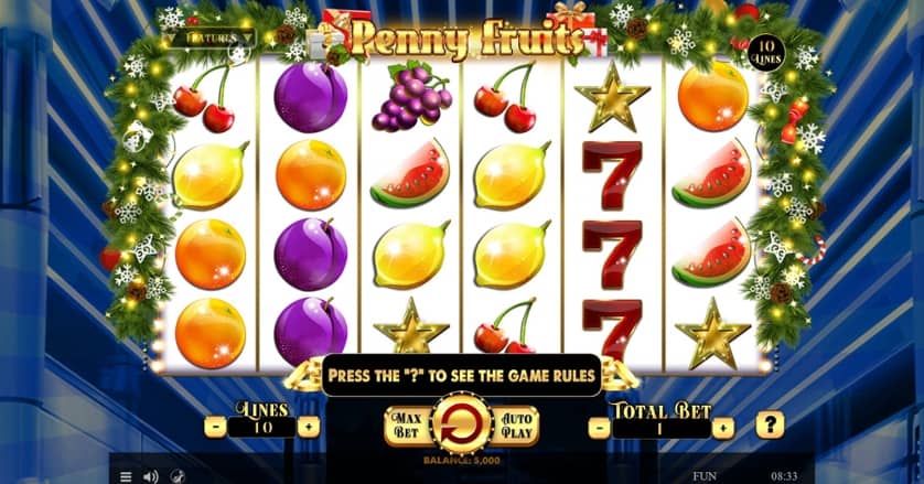Spēlēt bezmaksas Penny Fruits Christmas Edition