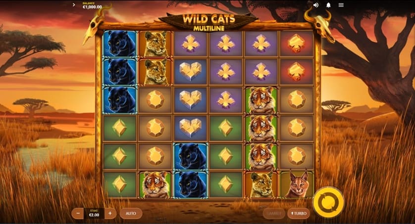 Spēlēt bezmaksas Wild Cats Multiline
