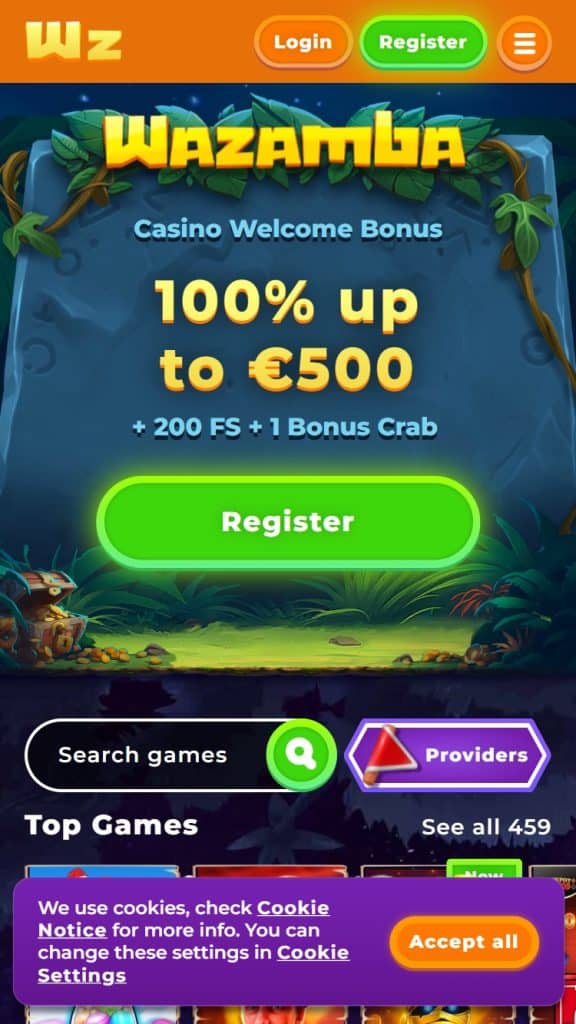 Wazamba casino