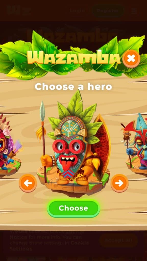 Wazamba login
