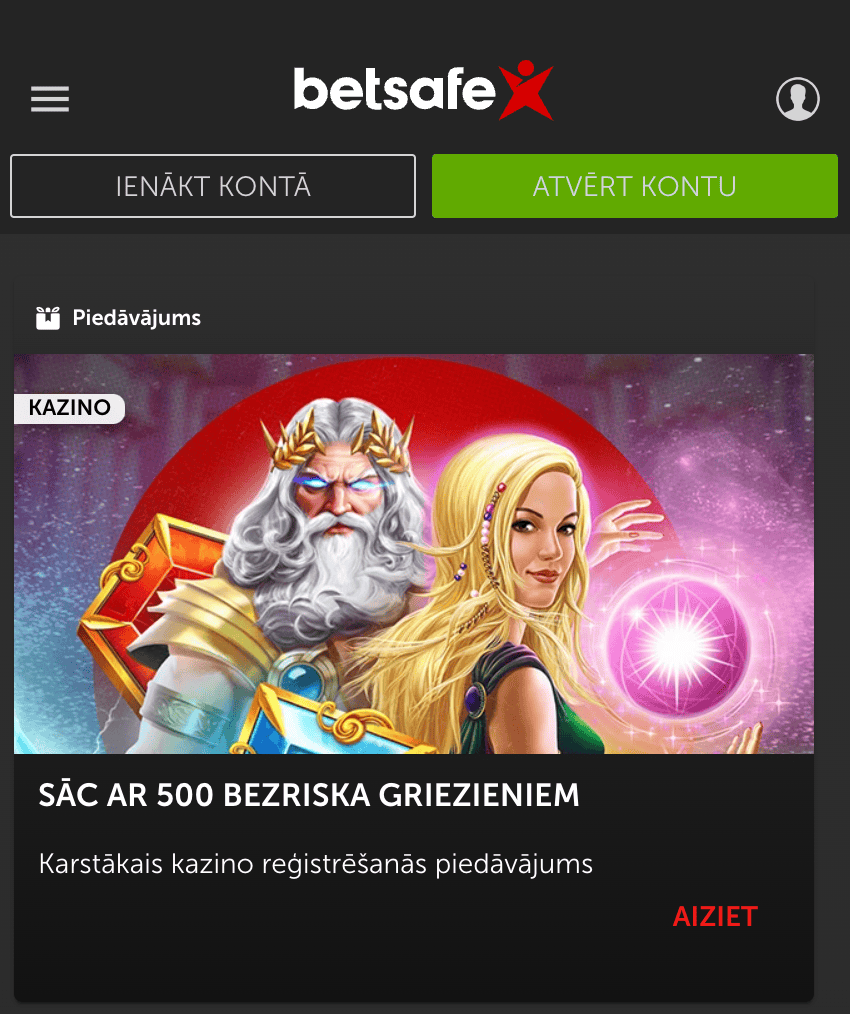 Izmantojiet bonusu